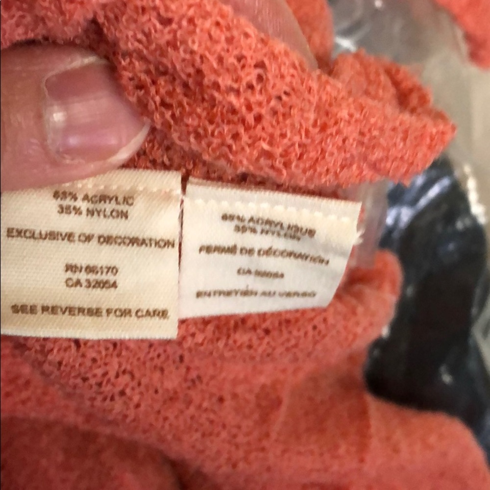 Free People light weight coral sweater sz Large - Picture 8 of 8